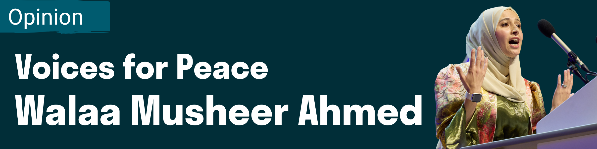 Banner for Walaa Musheer Ahmed Voices for Peace