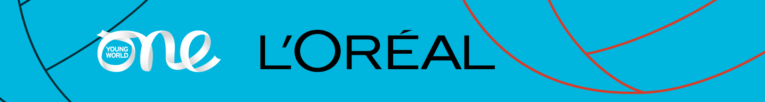 One Young World logo and L'Oreal Logo