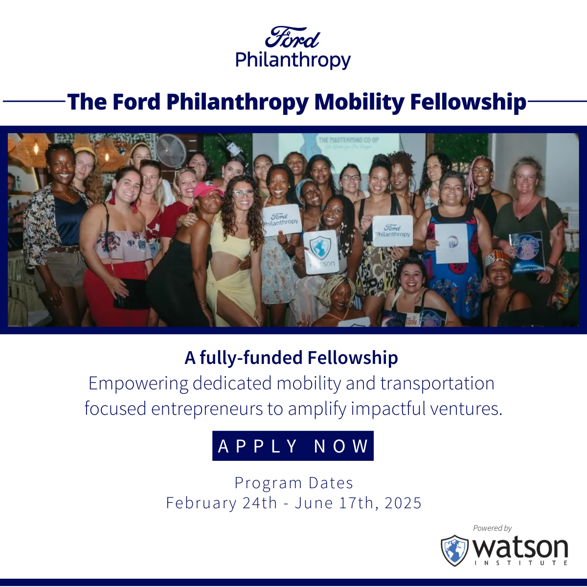 Ford Philanthropy Mobility Fellowship 2025