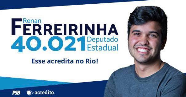Renan Ferreirinha Carneiro, election, brazil, candidate, psb, education, corruption, rio, rio di janeiro