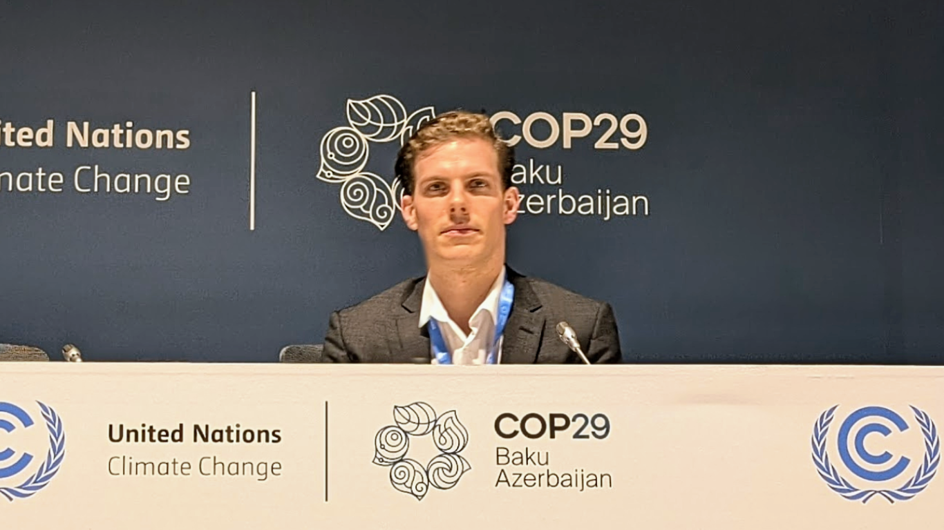 Oliver Rieche at COP29 in Azerbaijan. 