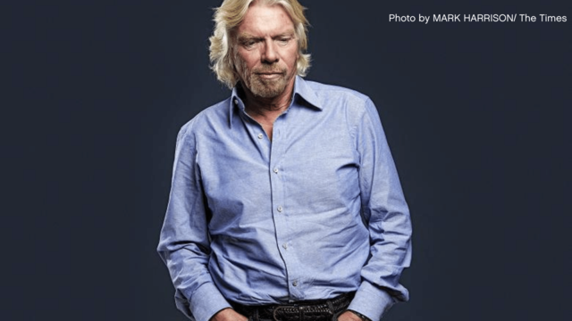 Richard Branson in shirt and jeans