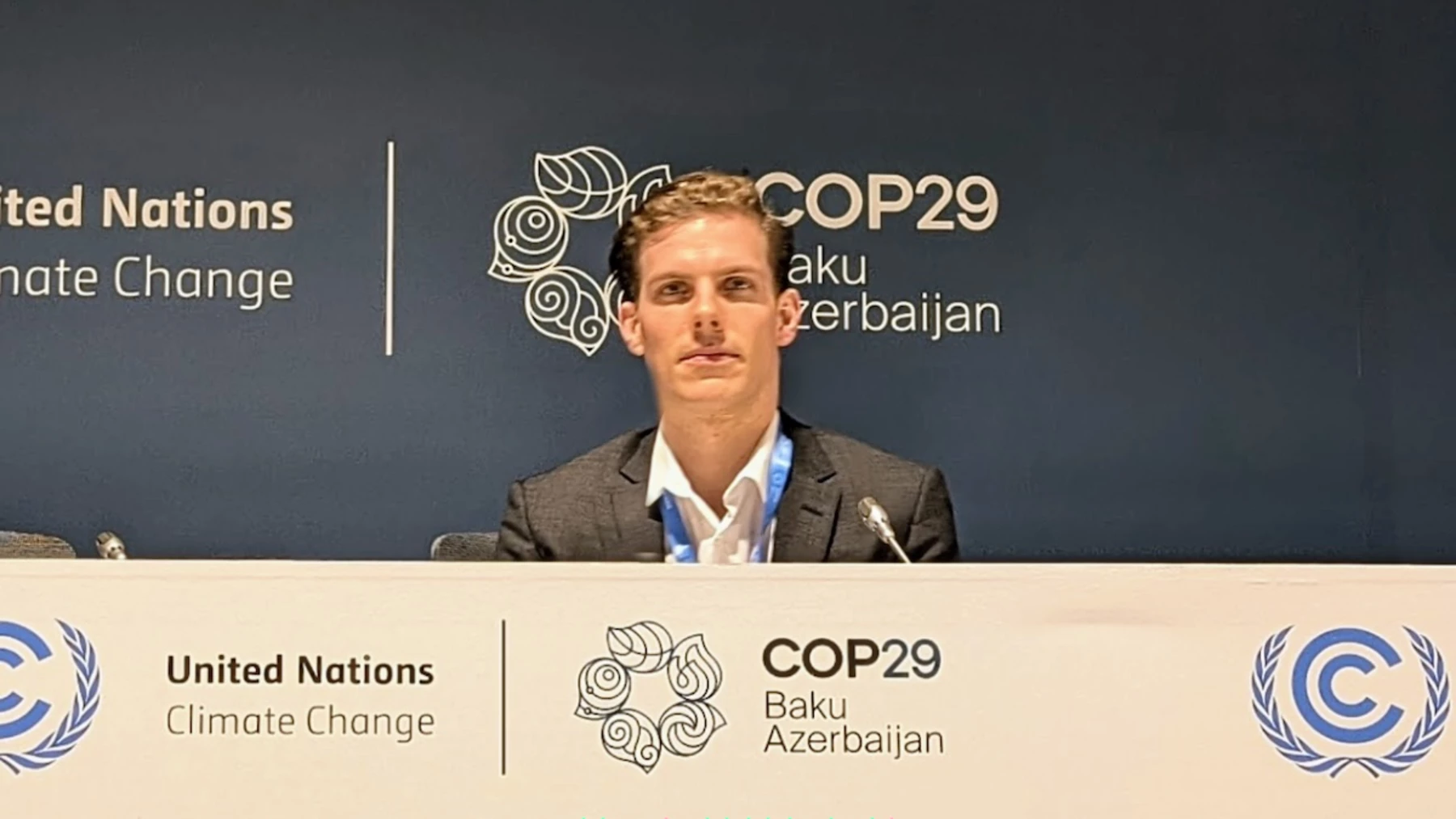 Oliver Rieche at COP29 in Azerbaijan.